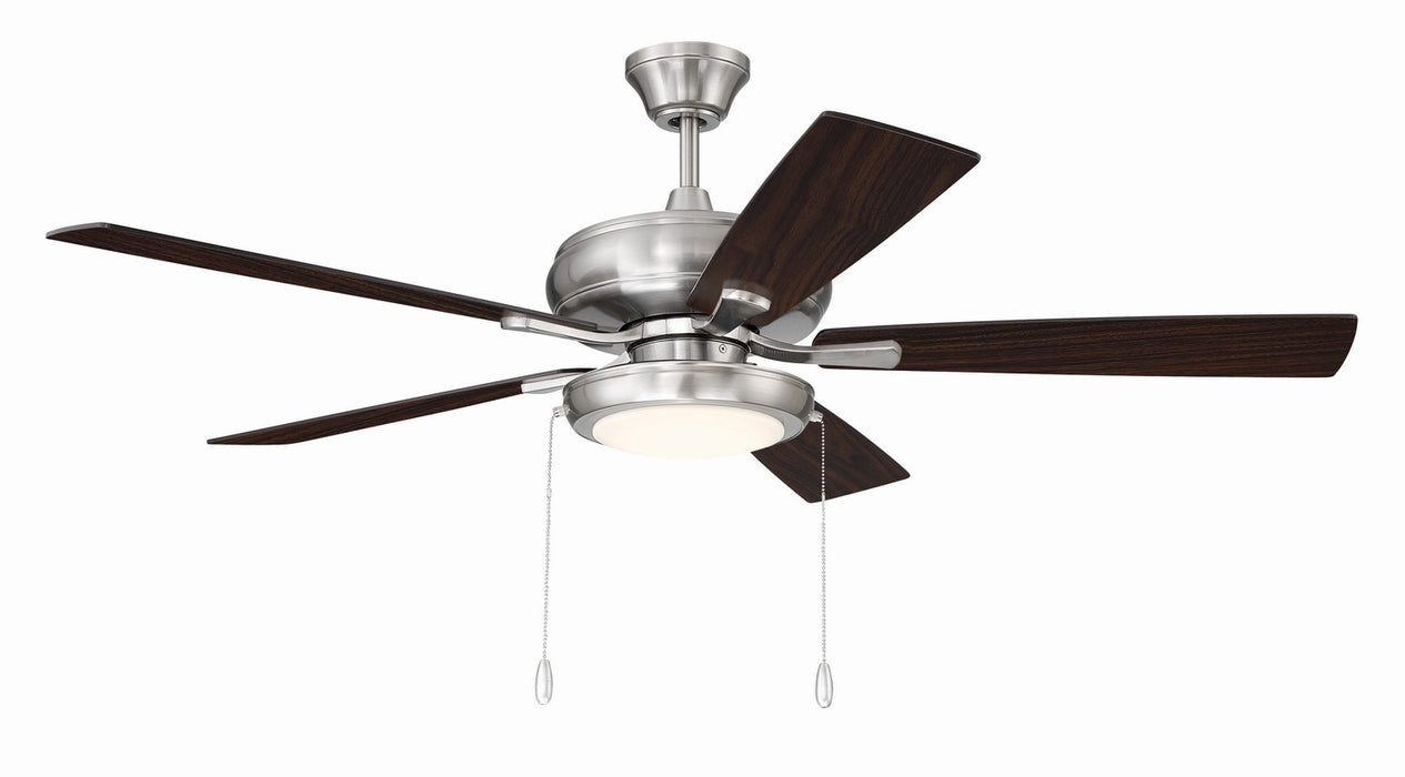 Craftmade - ECF119BNK5-DWWLN - 52" Ceiling Fan - EOS Low Profile White 52" Ceiling Fan - Brushed Polished Nickel