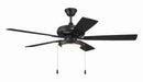 Craftmade - ECF119FB5-FBGW - 52" Ceiling Fan - EOS Low Profile White 52" Ceiling Fan - Flat Black