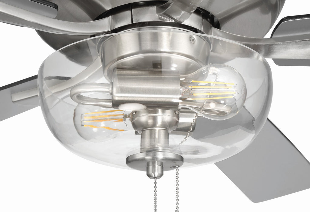 Craftmade - ECF201BNK5-BNGW - 52" Ceiling Fan - EOS 2 Light Clear Bowl 52" Ceiling Fan - Brushed Polished Nickel