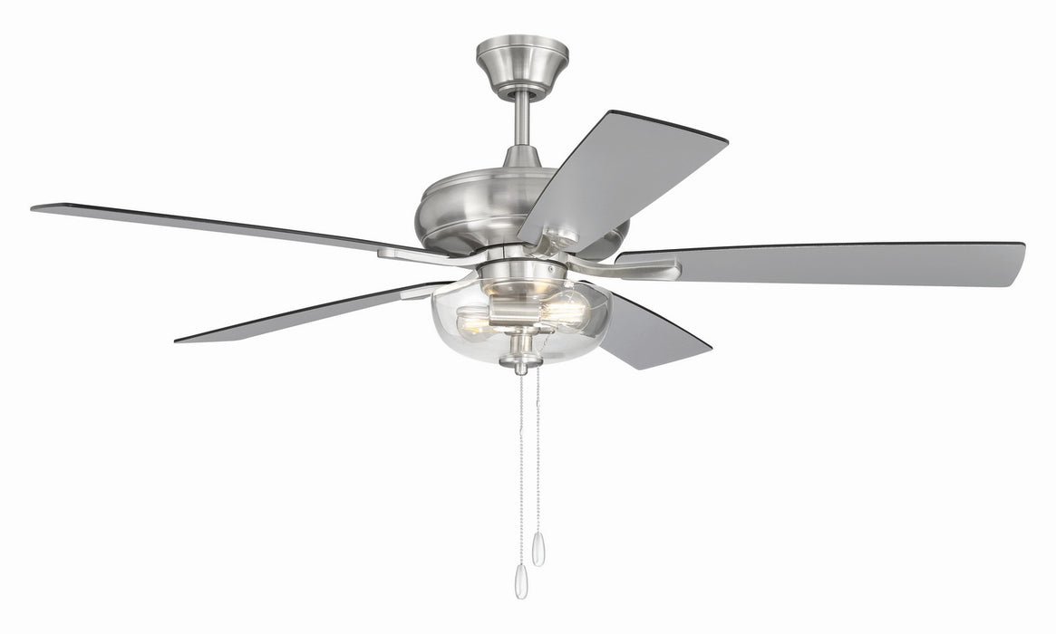 Craftmade - ECF201BNK5-BNGW - 52" Ceiling Fan - EOS 2 Light Clear Bowl 52" Ceiling Fan - Brushed Polished Nickel