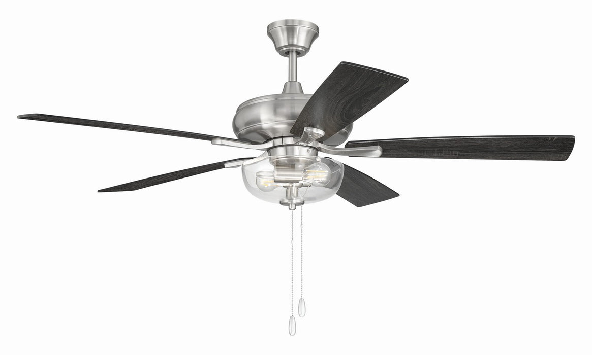 Craftmade - ECF201BNK5-BNGW - 52" Ceiling Fan - EOS 2 Light Clear Bowl 52" Ceiling Fan - Brushed Polished Nickel