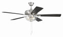 Craftmade - ECF201BNK5-BNGW - 52" Ceiling Fan - EOS 2 Light Clear Bowl 52" Ceiling Fan - Brushed Polished Nickel