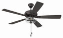 Craftmade - ECF201CBZ5-CBZWLN - 52" Ceiling Fan - EOS 2 Light Clear Bowl 52" Ceiling Fan - Classic Bronze
