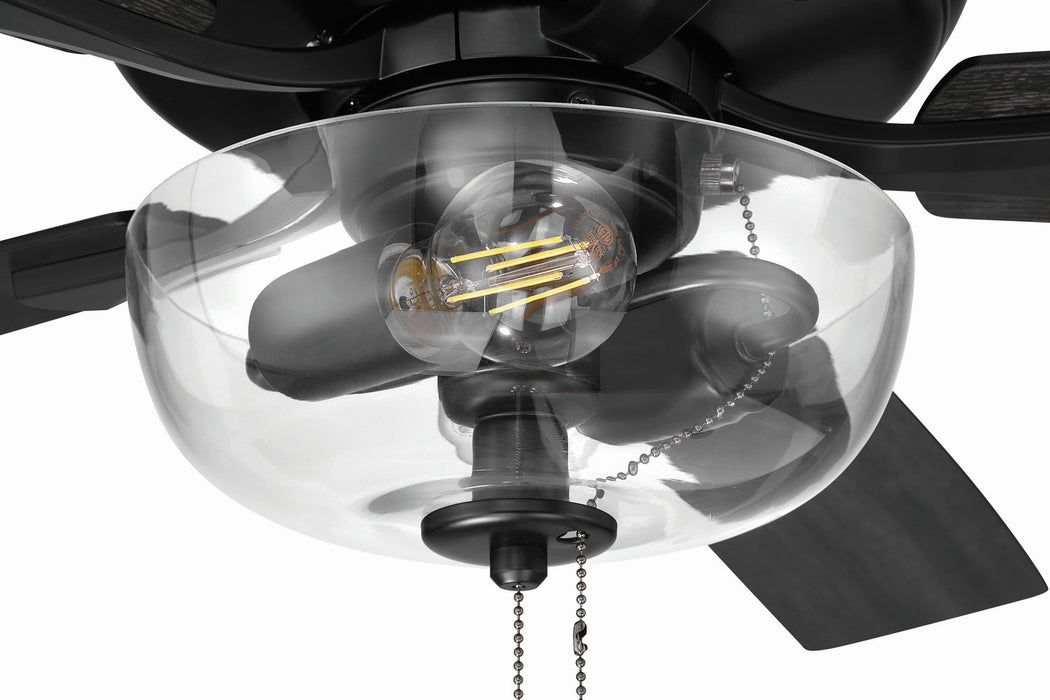 Craftmade - ECF201FB5-FBGW - 52" Ceiling Fan - EOS 2 Light Clear Bowl 52" Ceiling Fan - Flat Black