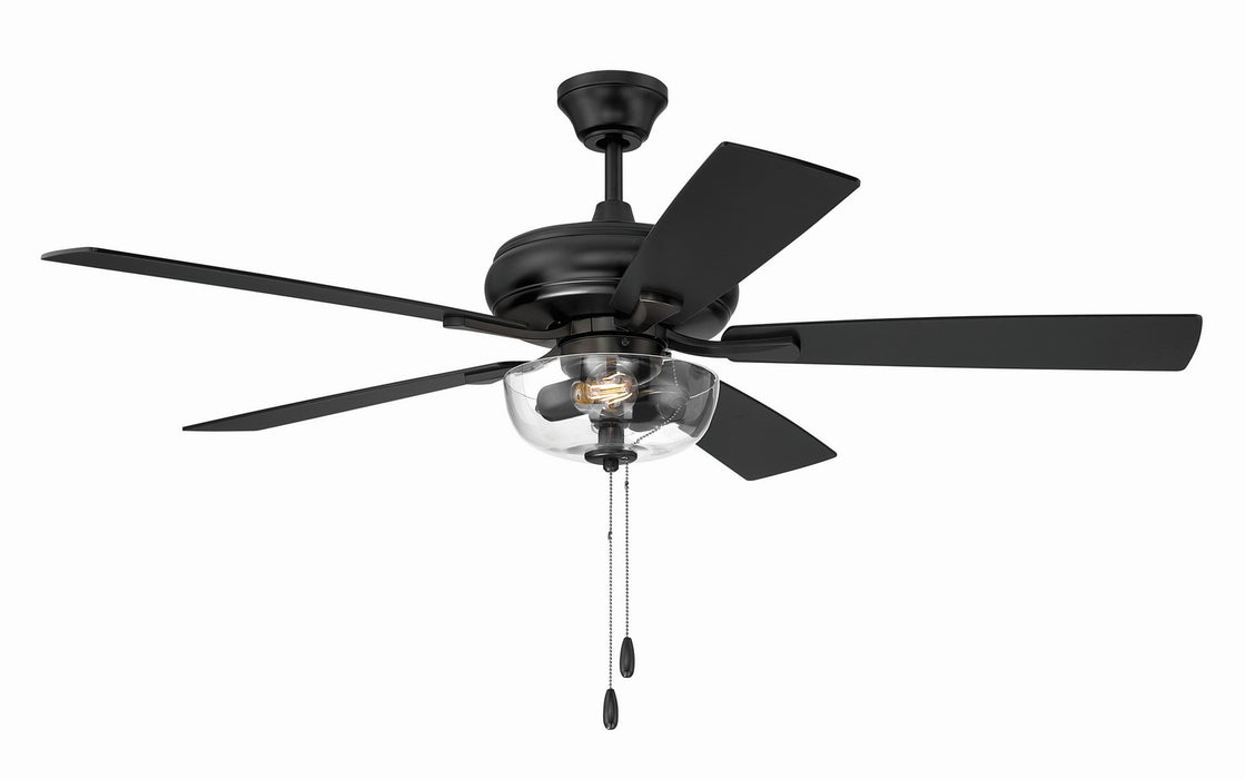 Craftmade - ECF201FB5-FBGW - 52" Ceiling Fan - EOS 2 Light Clear Bowl 52" Ceiling Fan - Flat Black