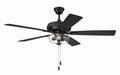 Craftmade - ECF201FB5-FBGW - 52" Ceiling Fan - EOS 2 Light Clear Bowl 52" Ceiling Fan - Flat Black