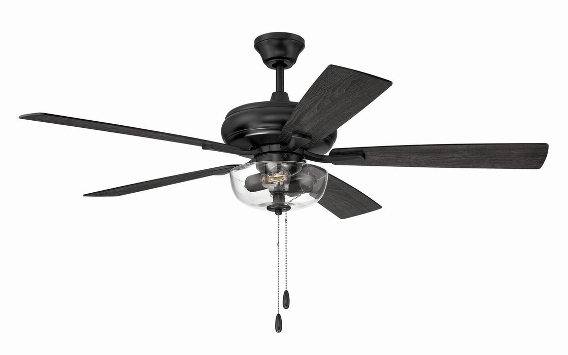 Craftmade - ECF201FB5-FBGW - 52" Ceiling Fan - EOS 2 Light Clear Bowl 52" Ceiling Fan - Flat Black