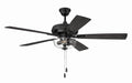 Craftmade - ECF201FB5-FBGW - 52" Ceiling Fan - EOS 2 Light Clear Bowl 52" Ceiling Fan - Flat Black