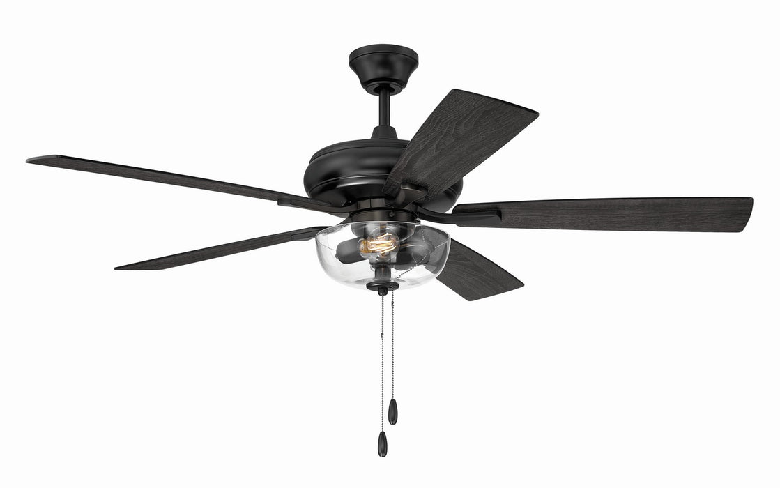 Craftmade - ECF201FB5-FBGW - 52" Ceiling Fan - EOS 2 Light Clear Bowl 52" Ceiling Fan - Flat Black