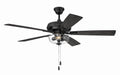 Craftmade - ECF201FB5-FBGW - 52" Ceiling Fan - EOS 2 Light Clear Bowl 52" Ceiling Fan - Flat Black