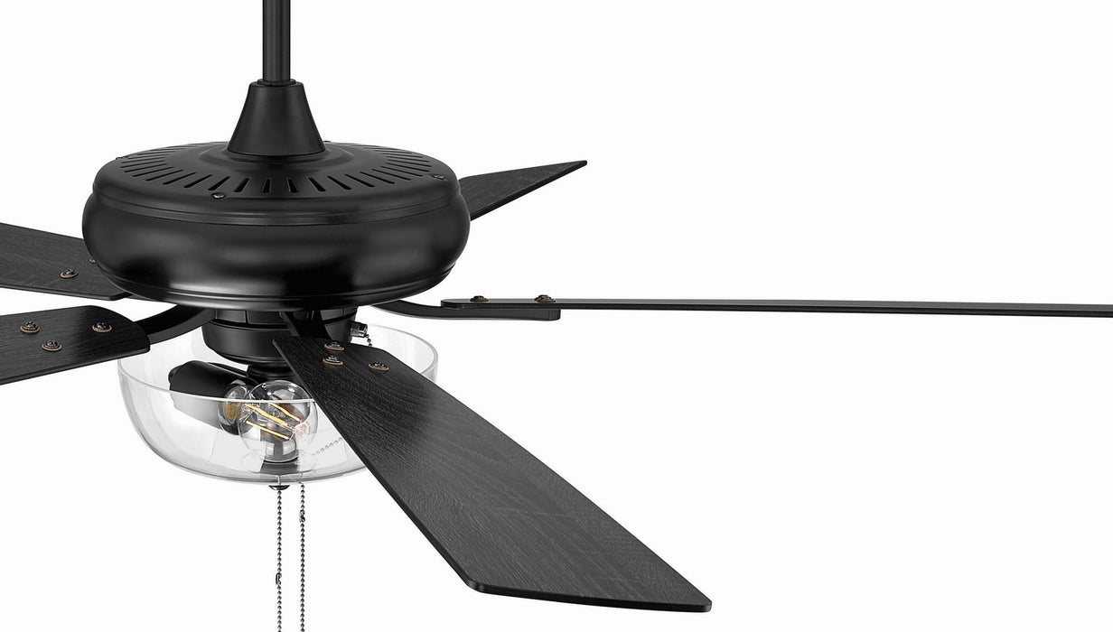 Craftmade - ECF201FB5-FBGW - 52" Ceiling Fan - EOS 2 Light Clear Bowl 52" Ceiling Fan - Flat Black