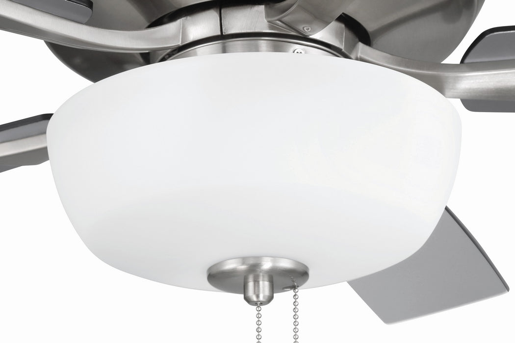 Craftmade - ECF211BNK5-BNGW - 52" Ceiling Fan - EOS 2 Light Frosted White Bowl 52" Ceiling Fan - Brushed Polished Nickel