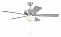Craftmade - ECF211BNK5-BNGW - 52" Ceiling Fan - EOS 2 Light Frosted White Bowl 52" Ceiling Fan - Brushed Polished Nickel