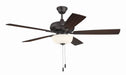 Craftmade - ECF211CBZ5-CBZWLN - 52" Ceiling Fan - EOS 2 Light Frosted White Bowl 52" Ceiling Fan - Classic Bronze