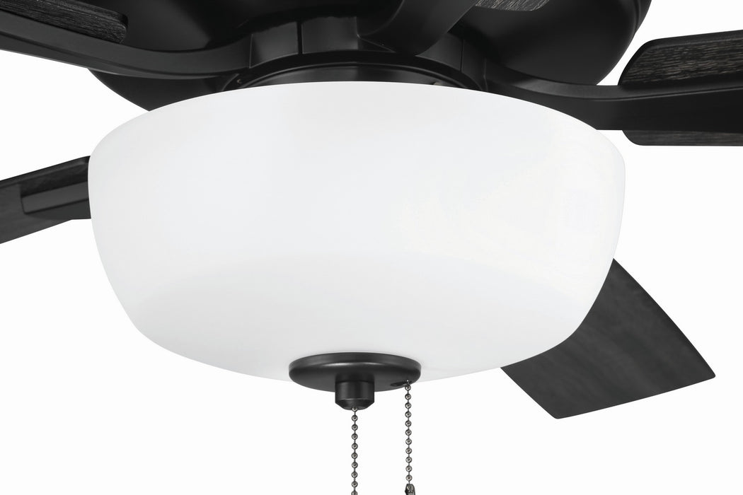 Craftmade - ECF211FB5-FBGW - 52" Ceiling Fan - EOS 2 Light Frosted White Bowl 52" Ceiling Fan - Flat Black