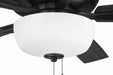 Craftmade - ECF211FB5-FBGW - 52" Ceiling Fan - EOS 2 Light Frosted White Bowl 52" Ceiling Fan - Flat Black