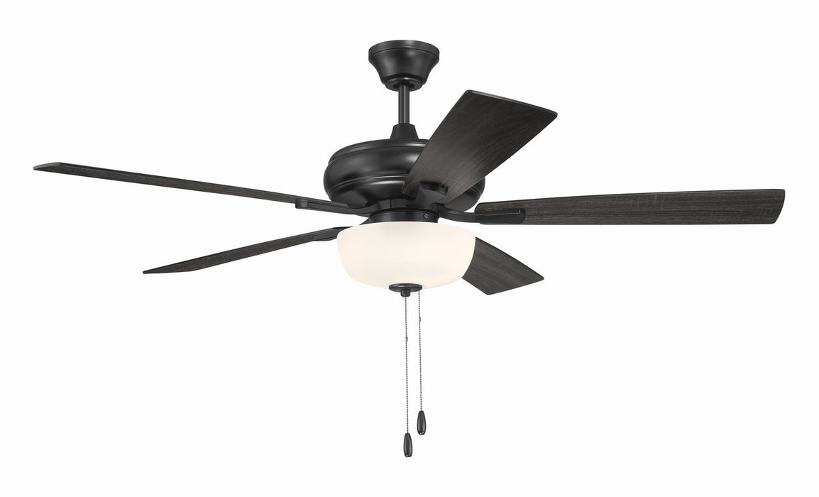 Craftmade - ECF211FB5-FBGW - 52" Ceiling Fan - EOS 2 Light Frosted White Bowl 52" Ceiling Fan - Flat Black