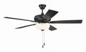 Craftmade - ECF211FB5-FBGW - 52" Ceiling Fan - EOS 2 Light Frosted White Bowl 52" Ceiling Fan - Flat Black