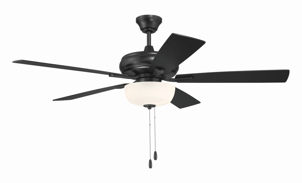 Craftmade - ECF211FB5-FBGW - 52" Ceiling Fan - EOS 2 Light Frosted White Bowl 52" Ceiling Fan - Flat Black