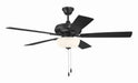 Craftmade - ECF211FB5-FBGW - 52" Ceiling Fan - EOS 2 Light Frosted White Bowl 52" Ceiling Fan - Flat Black