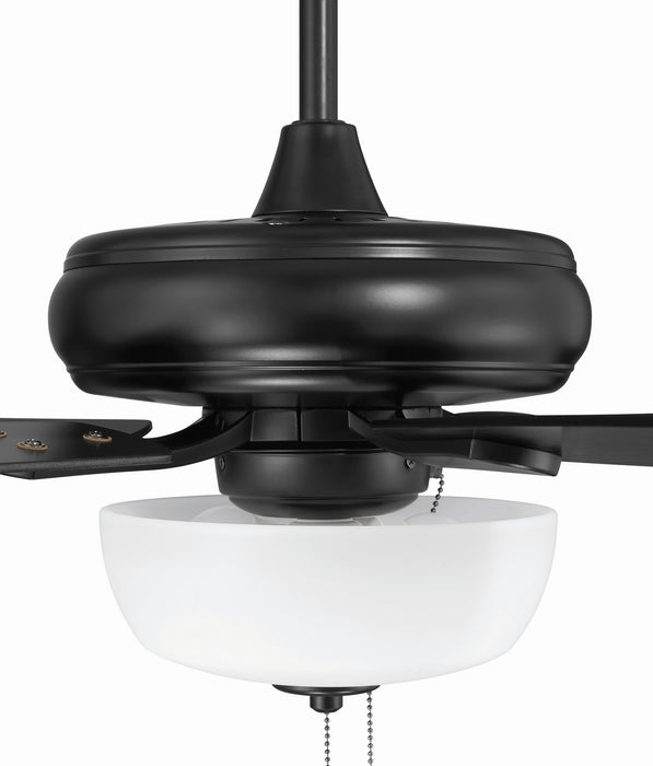 Craftmade - ECF211FB5-FBGW - 52" Ceiling Fan - EOS 2 Light Frosted White Bowl 52" Ceiling Fan - Flat Black