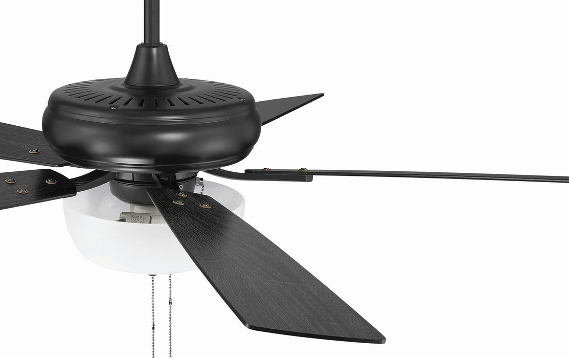 Craftmade - ECF211FB5-FBGW - 52" Ceiling Fan - EOS 2 Light Frosted White Bowl 52" Ceiling Fan - Flat Black