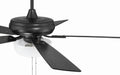 Craftmade - ECF211FB5-FBGW - 52" Ceiling Fan - EOS 2 Light Frosted White Bowl 52" Ceiling Fan - Flat Black
