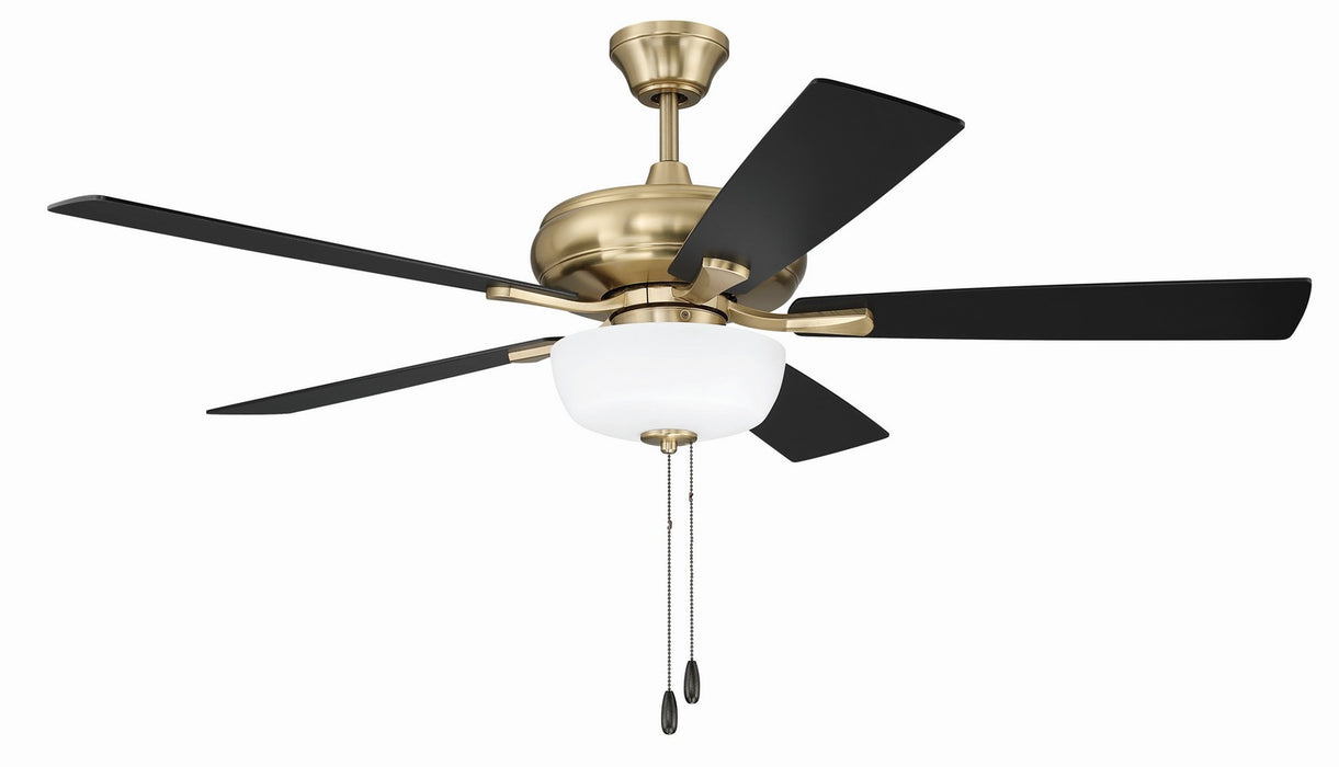 Craftmade - ECF211SB5-BWNFB - 52" Ceiling Fan - EOS 2 Light Frosted White Bowl 52" Ceiling Fan - Satin Brass