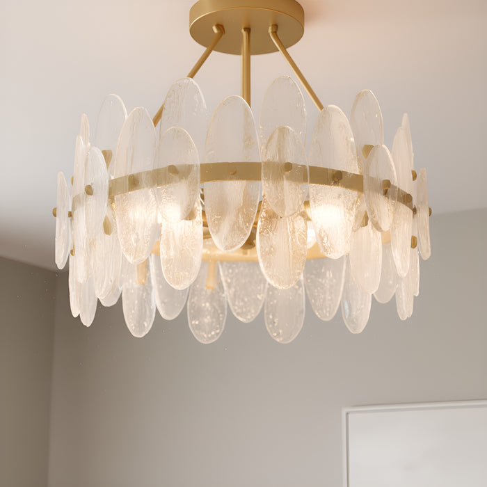 Quoizel - ABI1718BRG - Four Light Semi-Flush Mount - Abigail - Brushed Gold