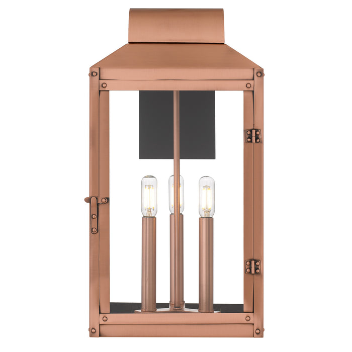 Quoizel - BER8410AC - Three Light Outdoor Wall Lantern - Beryn - Aged Copper