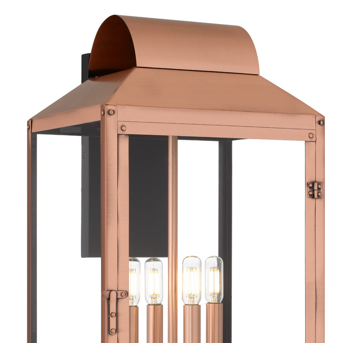 Quoizel - BER8412AC - Four Light Outdoor Wall Lantern - Beryn - Aged Copper