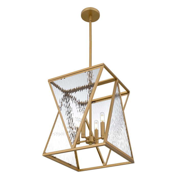 Quoizel - CLO1814BWS - Four Light Pendant - Clovis - Brushed Weathered Brass