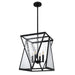 Quoizel - CLO1814MBK - Four Light Pendant - Clovis - Matte Black