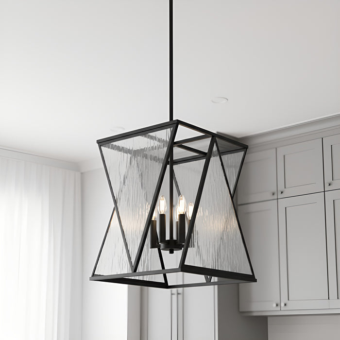 Quoizel - CLO1814MBK - Four Light Pendant - Clovis - Matte Black