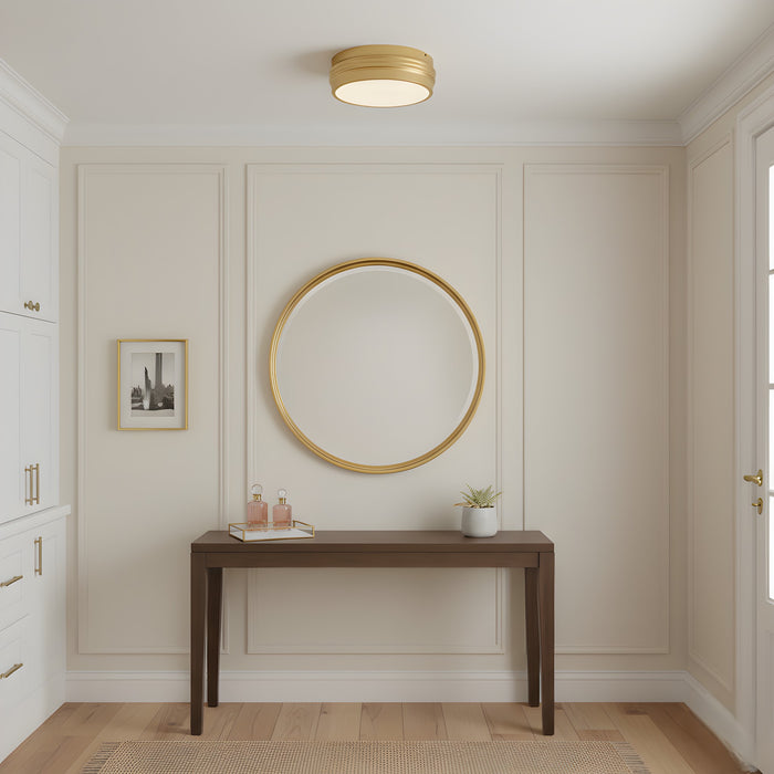 Quoizel - EMM1616BRG - Three Light Flush Mount - Emmett - Brushed Gold