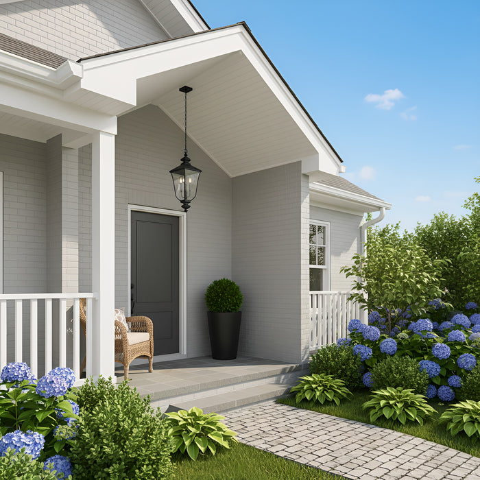 Quoizel - FARL1910MBK - Three Light Outdoor Hanging Lantern - Farley - Matte Black