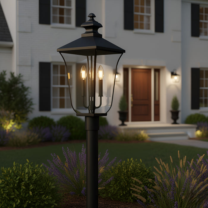 Quoizel - FARL9010MBK - Three Light Outdoor Post Lantern - Farley - Matte Black