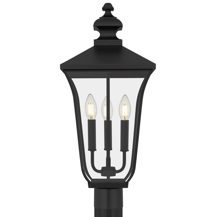 Quoizel - FARL9010MBK - Three Light Outdoor Post Lantern - Farley - Matte Black