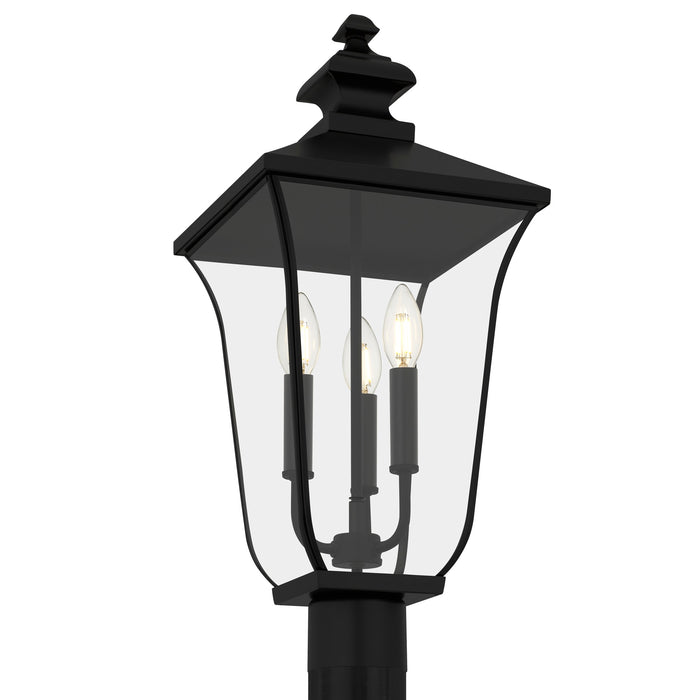 Quoizel - FARL9010MBK - Three Light Outdoor Post Lantern - Farley - Matte Black