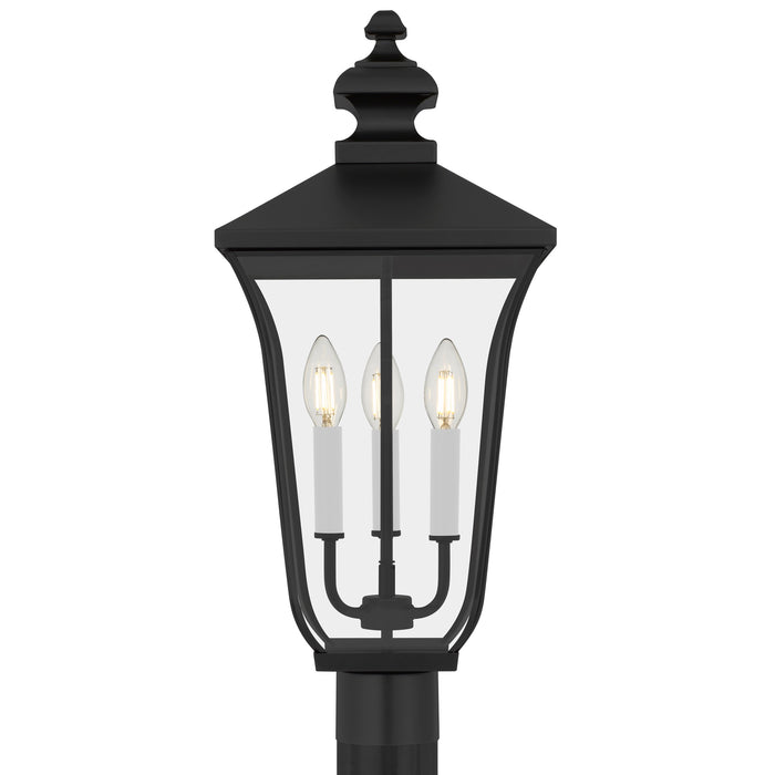 Quoizel - FARL9010MBK - Three Light Outdoor Post Lantern - Farley - Matte Black