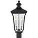 Quoizel - FARL9010MBK - Three Light Outdoor Post Lantern - Farley - Matte Black