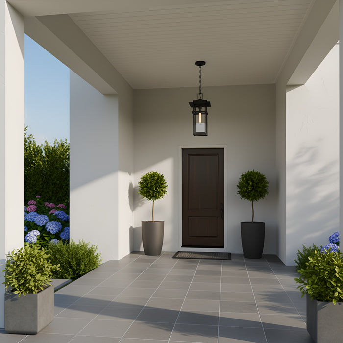 Quoizel - MORG1910EK - One Light Outdoor Hanging Lantern - Morgan - Earth Black