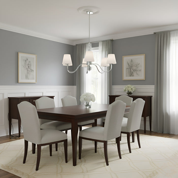 Quoizel - STON5035C - Five Light Chandelier - Stone - Polished Chrome