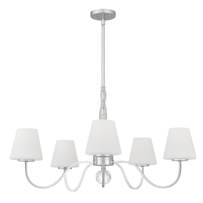 Quoizel - STON5035C - Five Light Chandelier - Stone - Polished Chrome