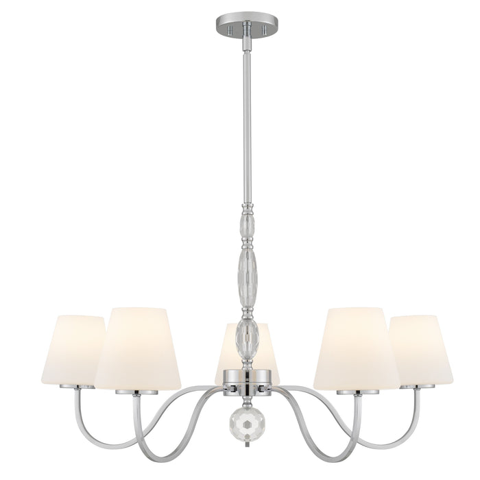 Quoizel - STON5035C - Five Light Chandelier - Stone - Polished Chrome