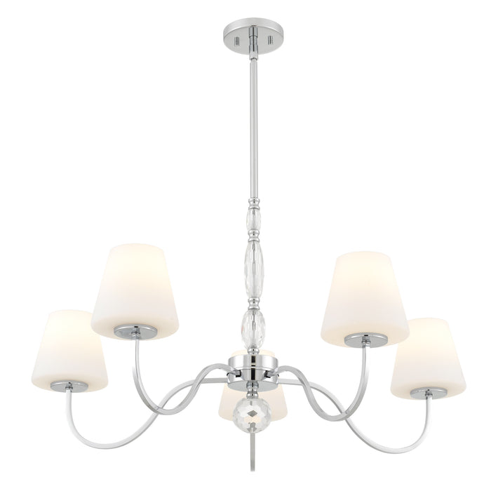 Quoizel - STON5035C - Five Light Chandelier - Stone - Polished Chrome