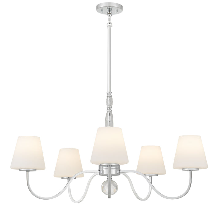 Quoizel - STON5035C - Five Light Chandelier - Stone - Polished Chrome