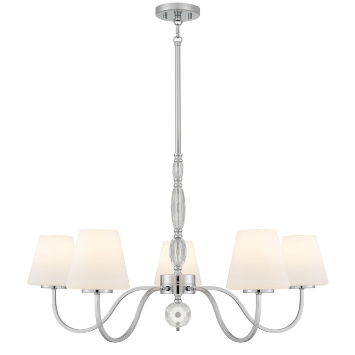 Quoizel - STON5035C - Five Light Chandelier - Stone - Polished Chrome