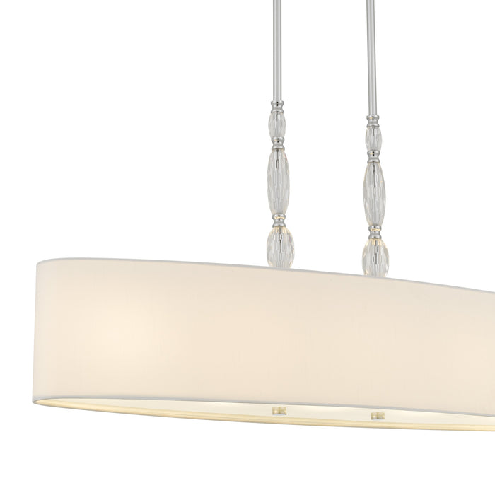 Quoizel - STON542C - Five Light Island Pendant - Stone - Polished Chrome