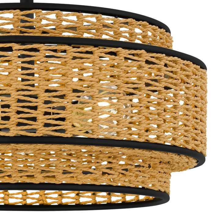 Quoizel - TET1716MBK - Three Light Semi-Flush Mount - Teton - Matte Black